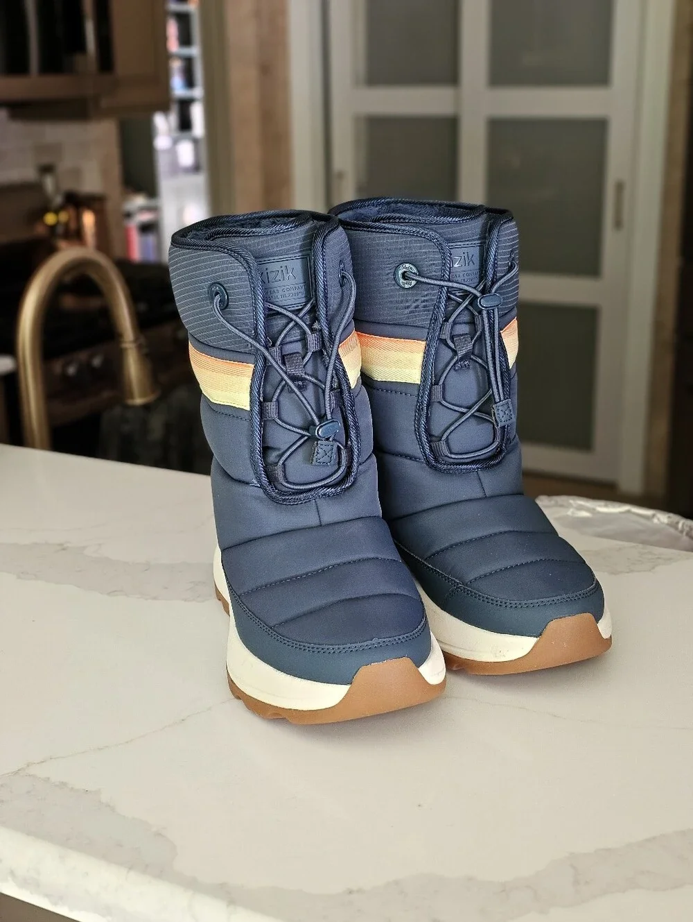$175 Kizik Juno II 2 High Boot Tidepool Stripe